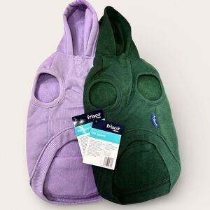 2 Frisco Dog + Cat Hoodies Lavender + Hunter Green SMALL new
